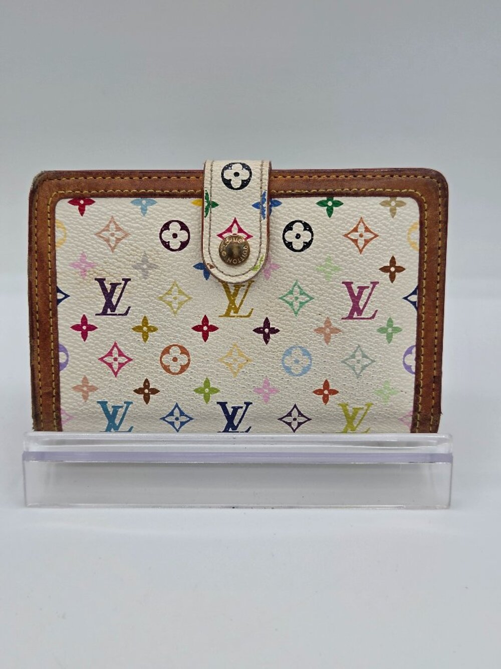 Louis Vuitton Monogram Multicolore Portemonnaie Viennois Wallet White | Takashi